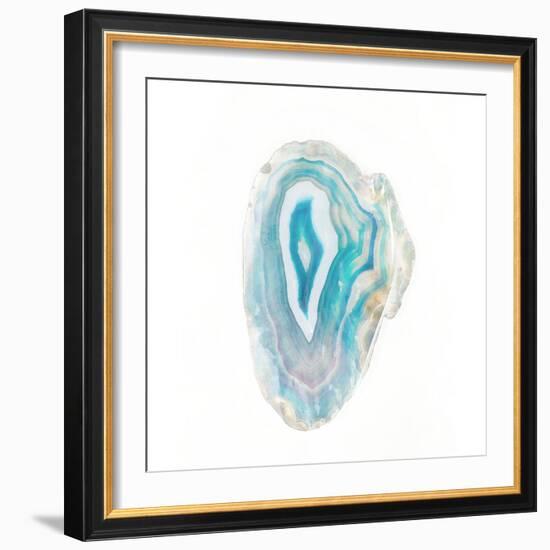 Blue Watercolor Agate Square-Susan Bryant-Framed Premium Giclee Print