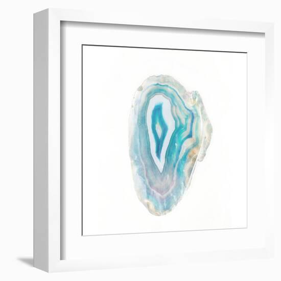 Blue Watercolor Agate Square-Susan Bryant-Framed Art Print