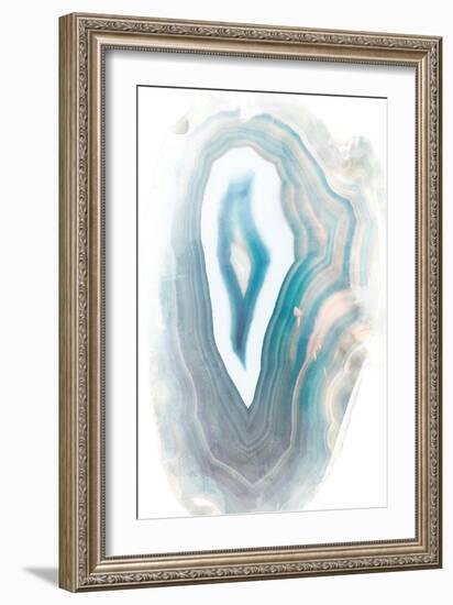 Blue Watercolor Agate-Susan Bryant-Framed Art Print