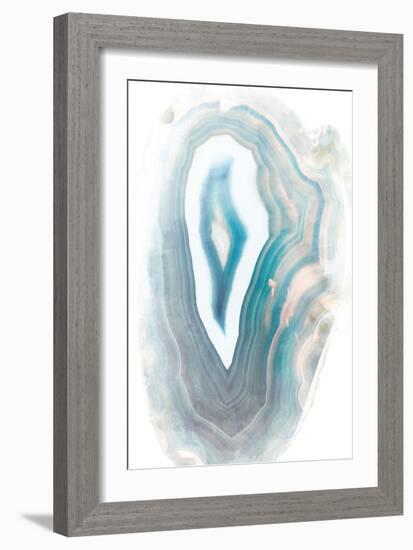 Blue Watercolor Agate-Susan Bryant-Framed Art Print