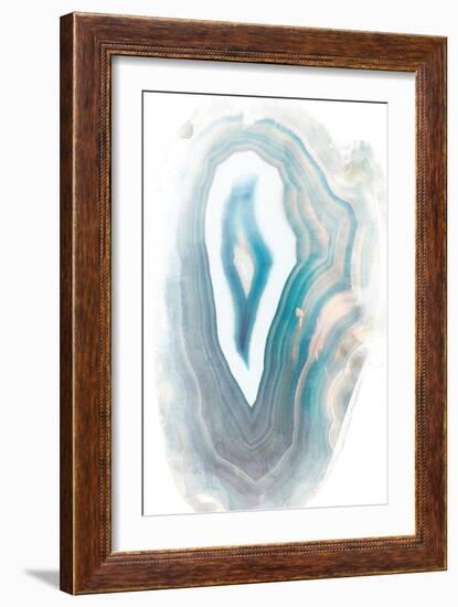 Blue Watercolor Agate-Susan Bryant-Framed Art Print