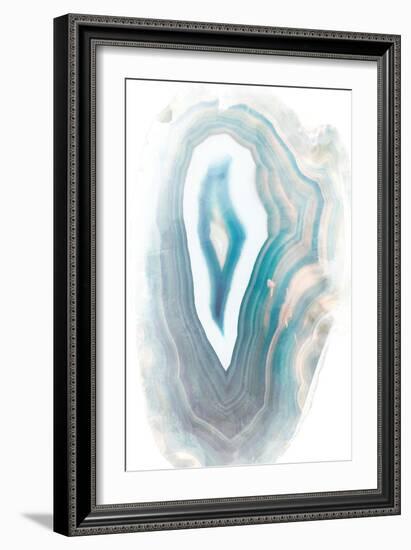 Blue Watercolor Agate-Susan Bryant-Framed Art Print