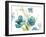 Blue Watercolor Modern Poppies I-Lanie Loreth-Framed Art Print