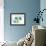 Blue Watercolor Modern Poppies II-Lanie Loreth-Framed Art Print displayed on a wall