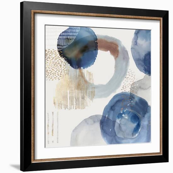 Blue Watercolour Rings I-Tom Reeves-Framed Art Print