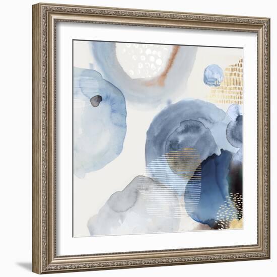 Blue Watercolour Rings II-Tom Reeves-Framed Art Print