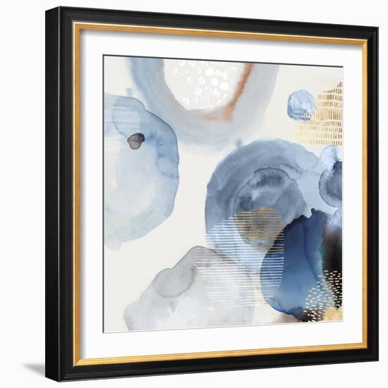 Blue Watercolour Rings II-Tom Reeves-Framed Art Print