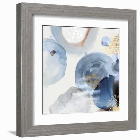 Blue Watercolour Rings II-Tom Reeves-Framed Art Print