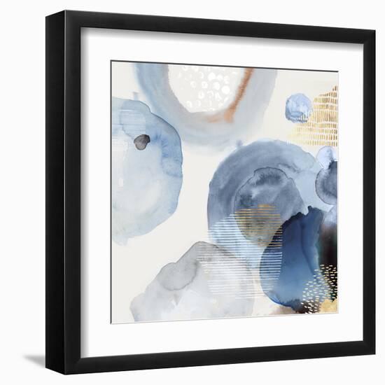 Blue Watercolour Rings II-Tom Reeves-Framed Art Print