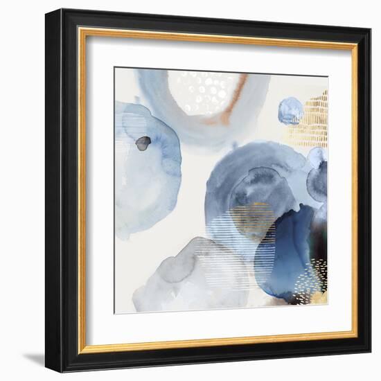 Blue Watercolour Rings II-Tom Reeves-Framed Art Print