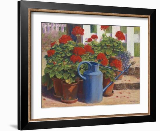 Blue Watering Can-Anthony Rule-Framed Giclee Print