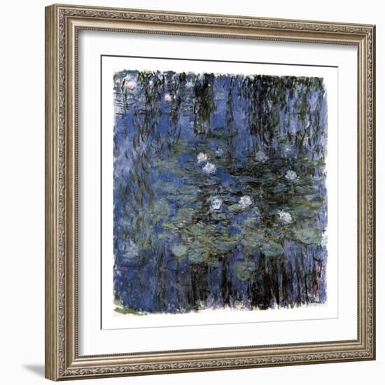 Blue Waterlilies-Claude Monet-Framed Art Print