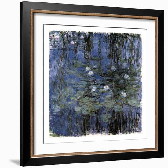 Blue Waterlilies-Claude Monet-Framed Art Print