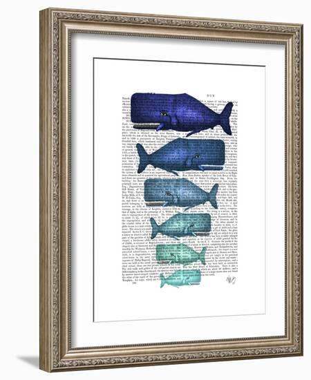 Blue Whale Family-Fab Funky-Framed Art Print