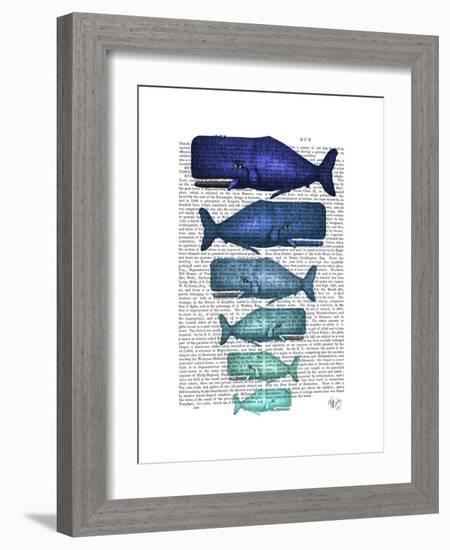 Blue Whale Family-Fab Funky-Framed Art Print