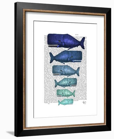 Blue Whale Family-Fab Funky-Framed Art Print