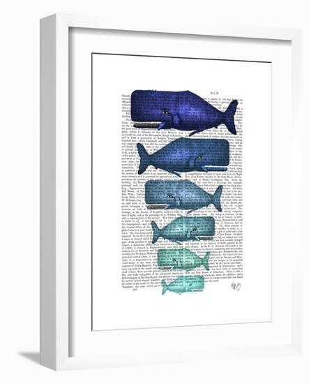 Blue Whale Family-Fab Funky-Framed Art Print