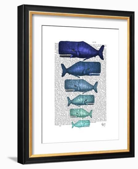 Blue Whale Family-Fab Funky-Framed Art Print