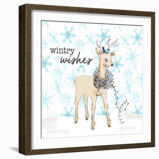 Blue Whimsical Christmas I-Patricia Pinto-Framed Art Print