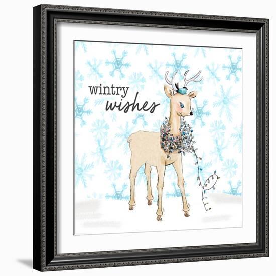 Blue Whimsical Christmas I-Patricia Pinto-Framed Art Print