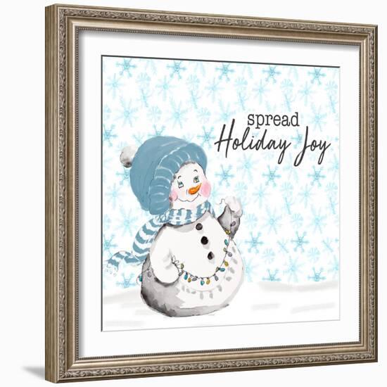 Blue Whimsical Christmas IV-Patricia Pinto-Framed Art Print