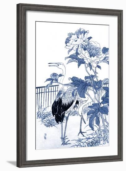 Blue & White Asian Garden I-Vision Studio-Framed Art Print