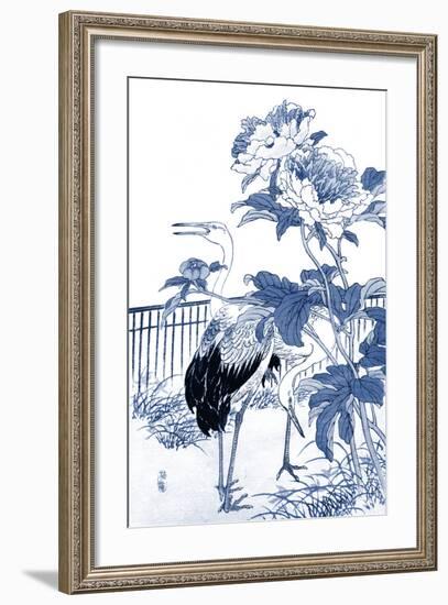 Blue & White Asian Garden I-Vision Studio-Framed Art Print