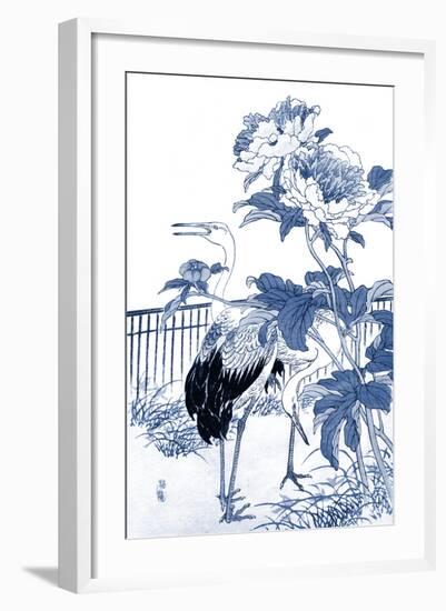 Blue & White Asian Garden I-Vision Studio-Framed Art Print