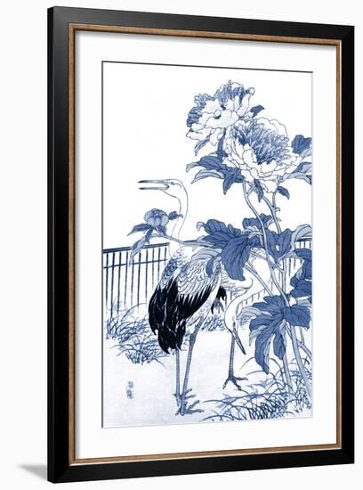 Blue & White Asian Garden I-Vision Studio-Framed Art Print