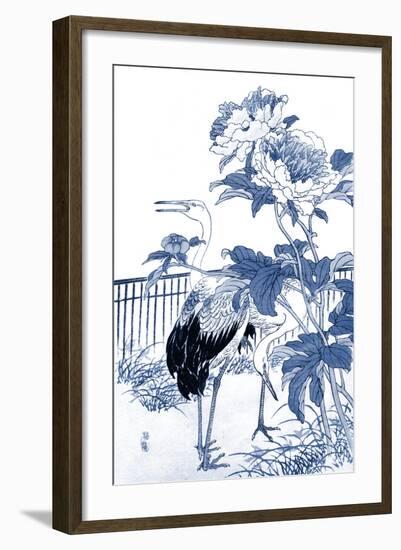 Blue & White Asian Garden I-Vision Studio-Framed Art Print