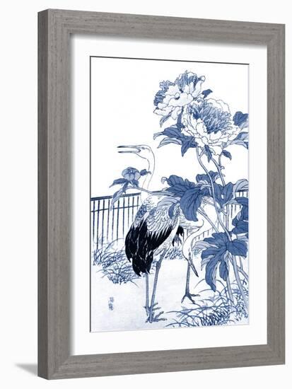 Blue & White Asian Garden I-Vision Studio-Framed Art Print