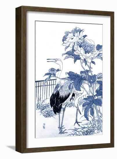 Blue & White Asian Garden I-Vision Studio-Framed Art Print