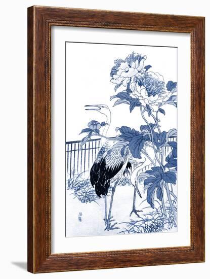 Blue & White Asian Garden I-Vision Studio-Framed Art Print