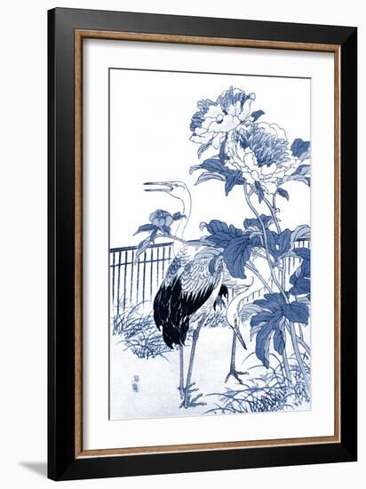 Blue & White Asian Garden I-Vision Studio-Framed Art Print