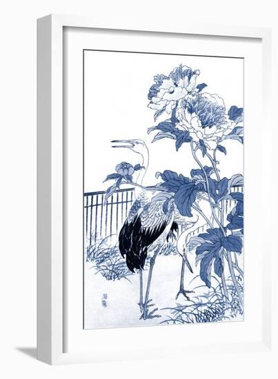 Blue & White Asian Garden I-Vision Studio-Framed Art Print