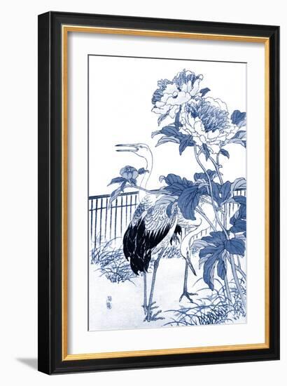 Blue & White Asian Garden I-Vision Studio-Framed Art Print