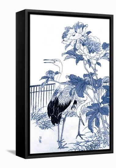 Blue & White Asian Garden I-Vision Studio-Framed Stretched Canvas