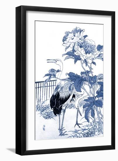 Blue & White Asian Garden I-Vision Studio-Framed Premium Giclee Print