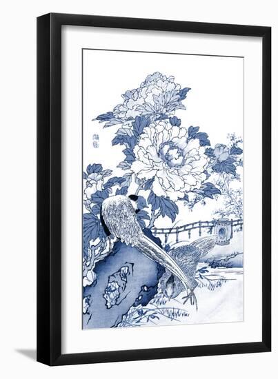 Blue & White Asian Garden II-Vision Studio-Framed Art Print