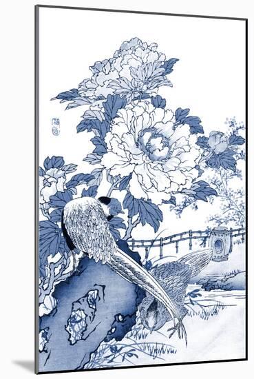 Blue & White Asian Garden II-Vision Studio-Mounted Art Print