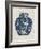 Blue & White Ginger Jar on Linen I-Vision Studio-Framed Art Print