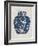 Blue & White Ginger Jar on Linen I-Vision Studio-Framed Art Print