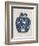 Blue & White Ginger Jar on Linen I-Vision Studio-Framed Art Print