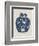 Blue & White Ginger Jar on Linen I-Vision Studio-Framed Art Print