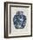 Blue & White Ginger Jar on Linen I-Vision Studio-Framed Art Print