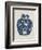 Blue & White Ginger Jar on Linen I-Vision Studio-Framed Art Print