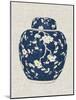 Blue & White Ginger Jar on Linen II-Vision Studio-Mounted Art Print