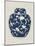 Blue & White Ginger Jar on Linen II-Vision Studio-Mounted Art Print