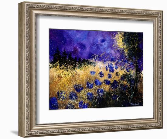 Blue wild flowers-Pol Ledent-Framed Art Print