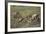 Blue Wildebeests Fighting-DLILLC-Framed Photographic Print